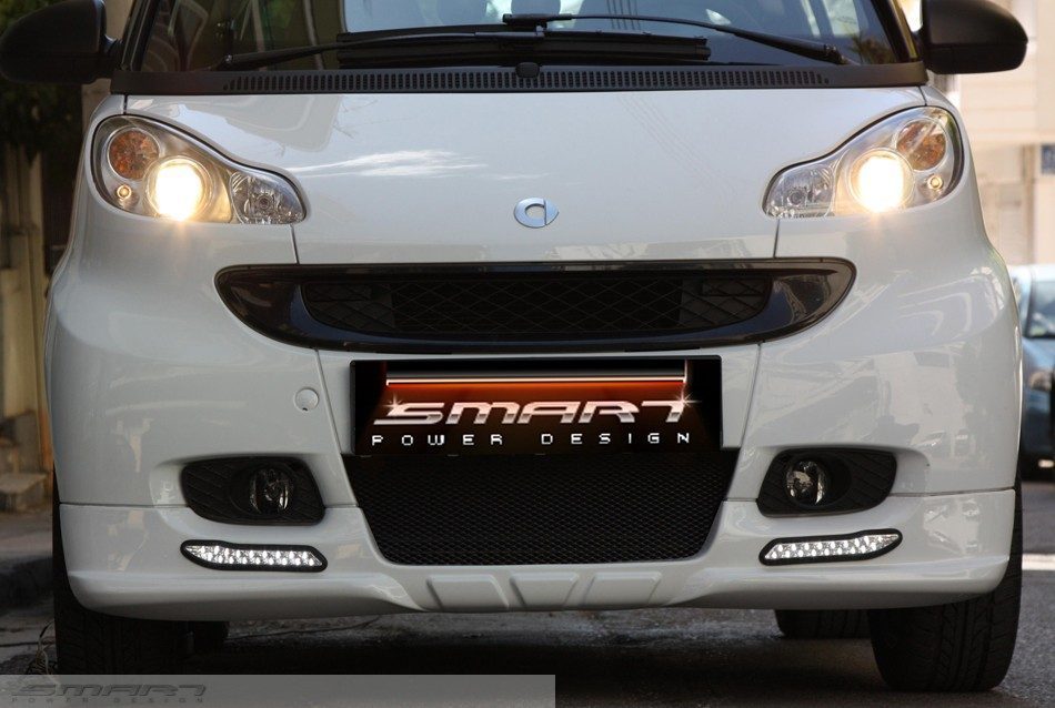 Smart Fortwo W451 Front Spoiler with Daytime Running Lights.