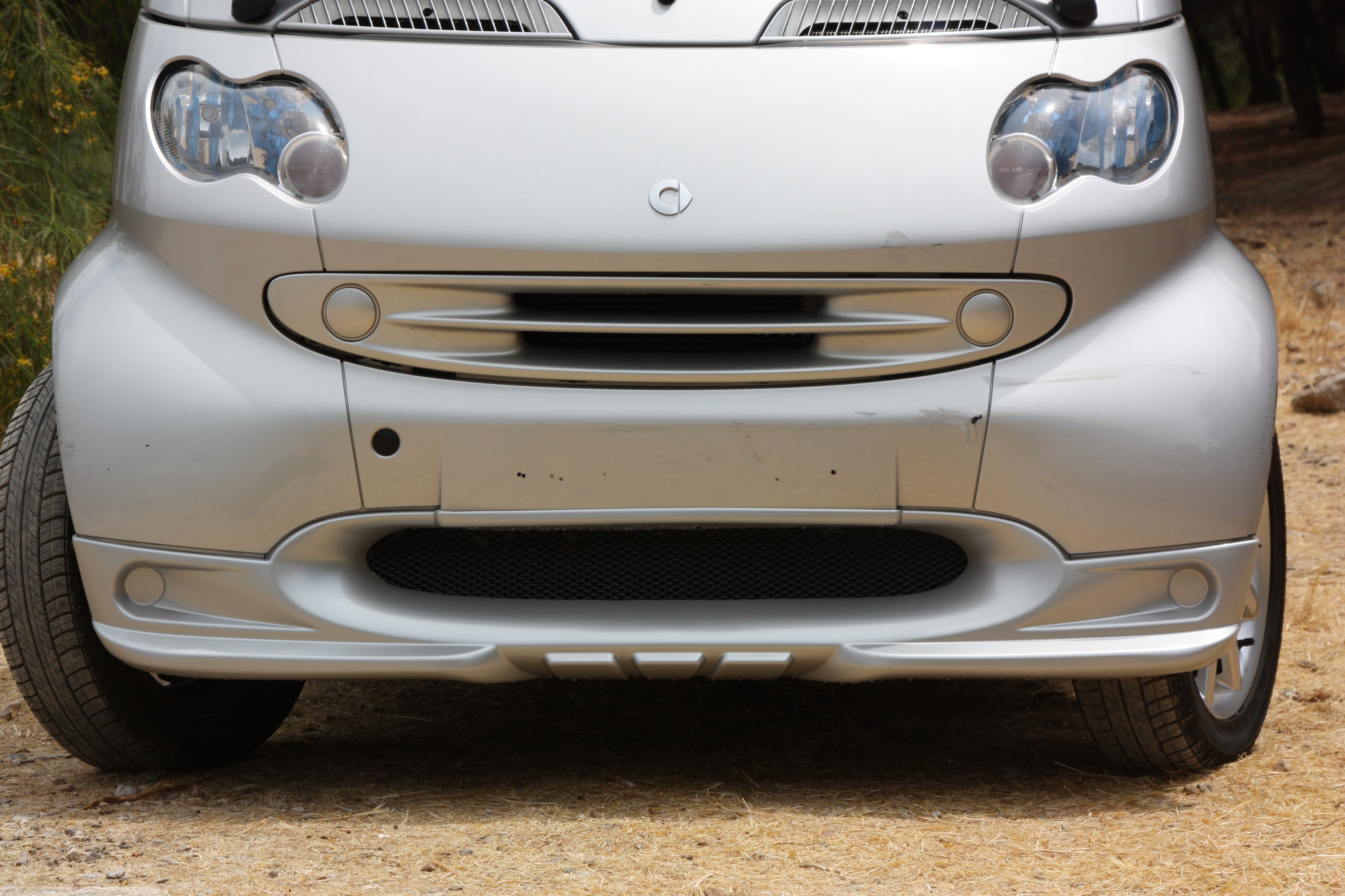 Front Spoiler Silver Smart Fortwo 450 ( Style 1).