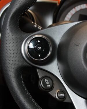 This is the Left Chrome Ring for the Steering Wheel of your Smart Fortwo 453.